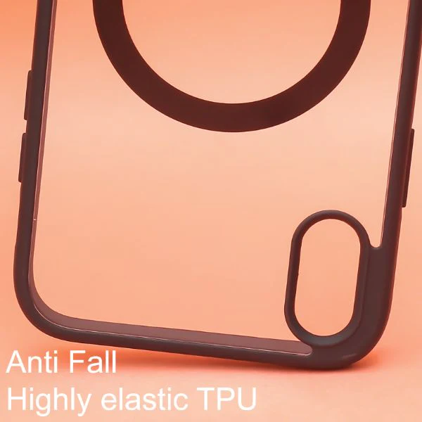 Black MagSafe Clear Transparent Silicone case for Apple iphone Xr - Image 3