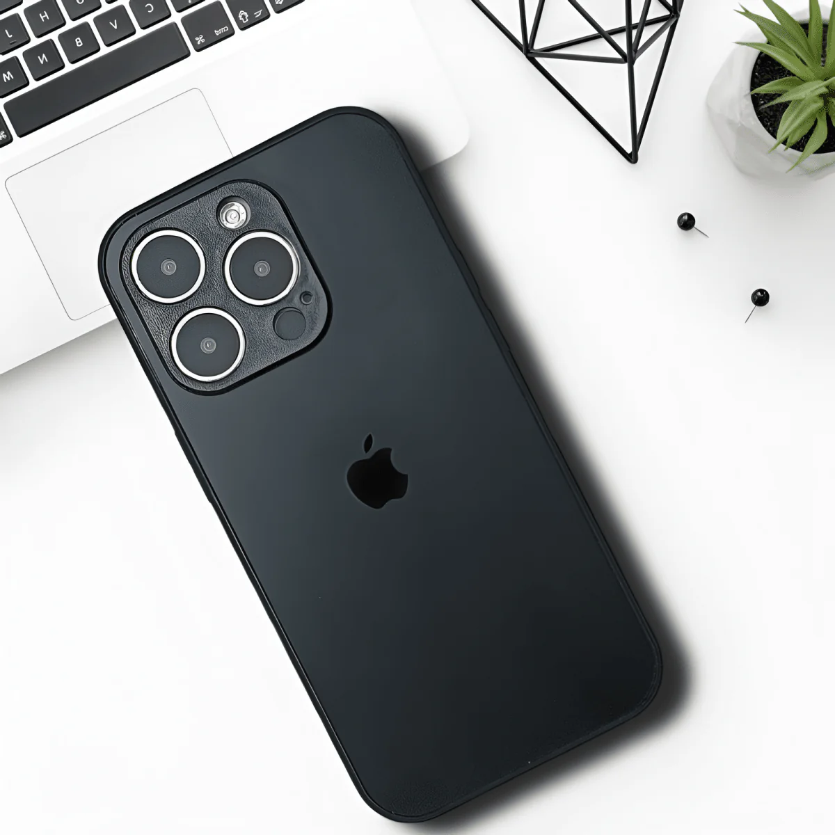 Black Matte Fiber Silicone case for Apple iphone 13 Pro