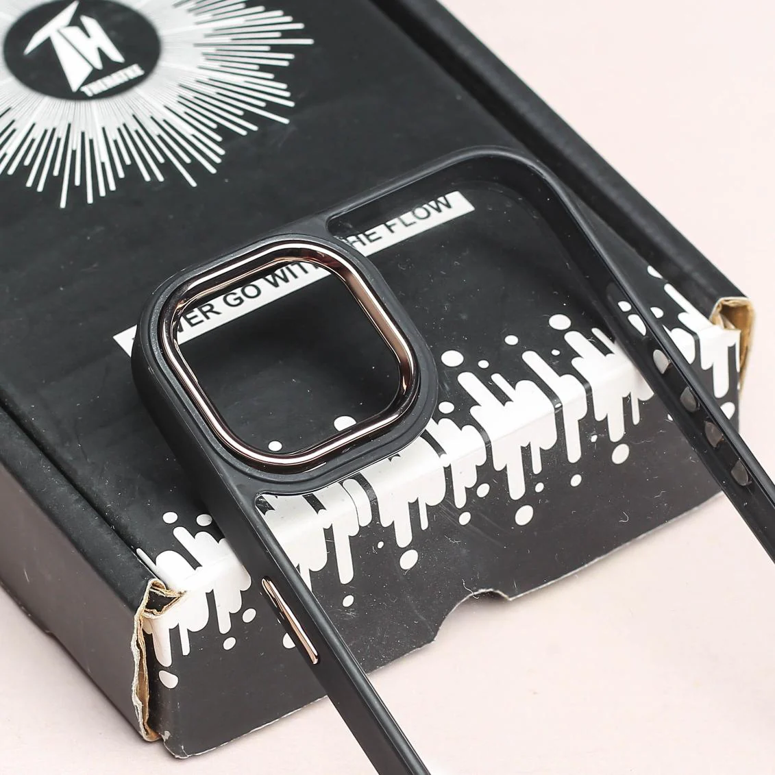 Black Metal Safe Transparent Case for Apple iphone 14 - Image 4