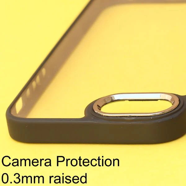 Black Metal Safe Transparent Case for Apple iphone 7 - Image 4