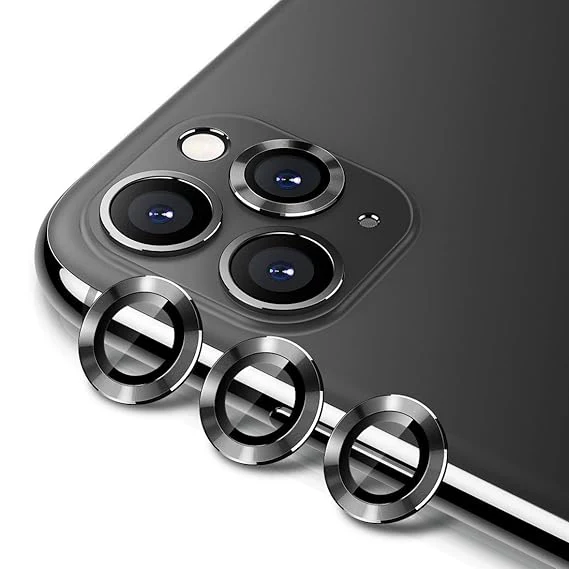Black Metallic camera ring lens guard for Apple iphone 11 Pro