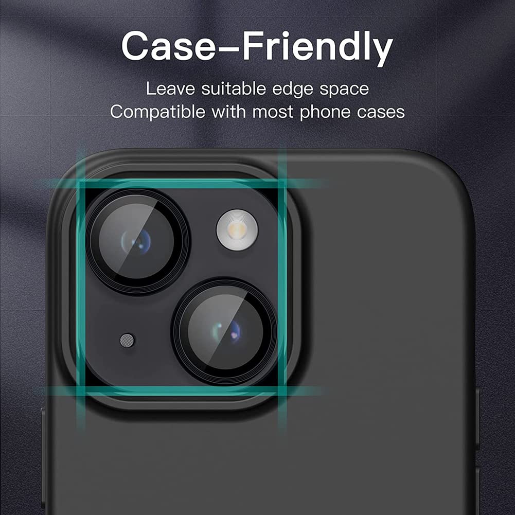Black Metallic camera ring lens guard for Apple iphone 15 - Image 3
