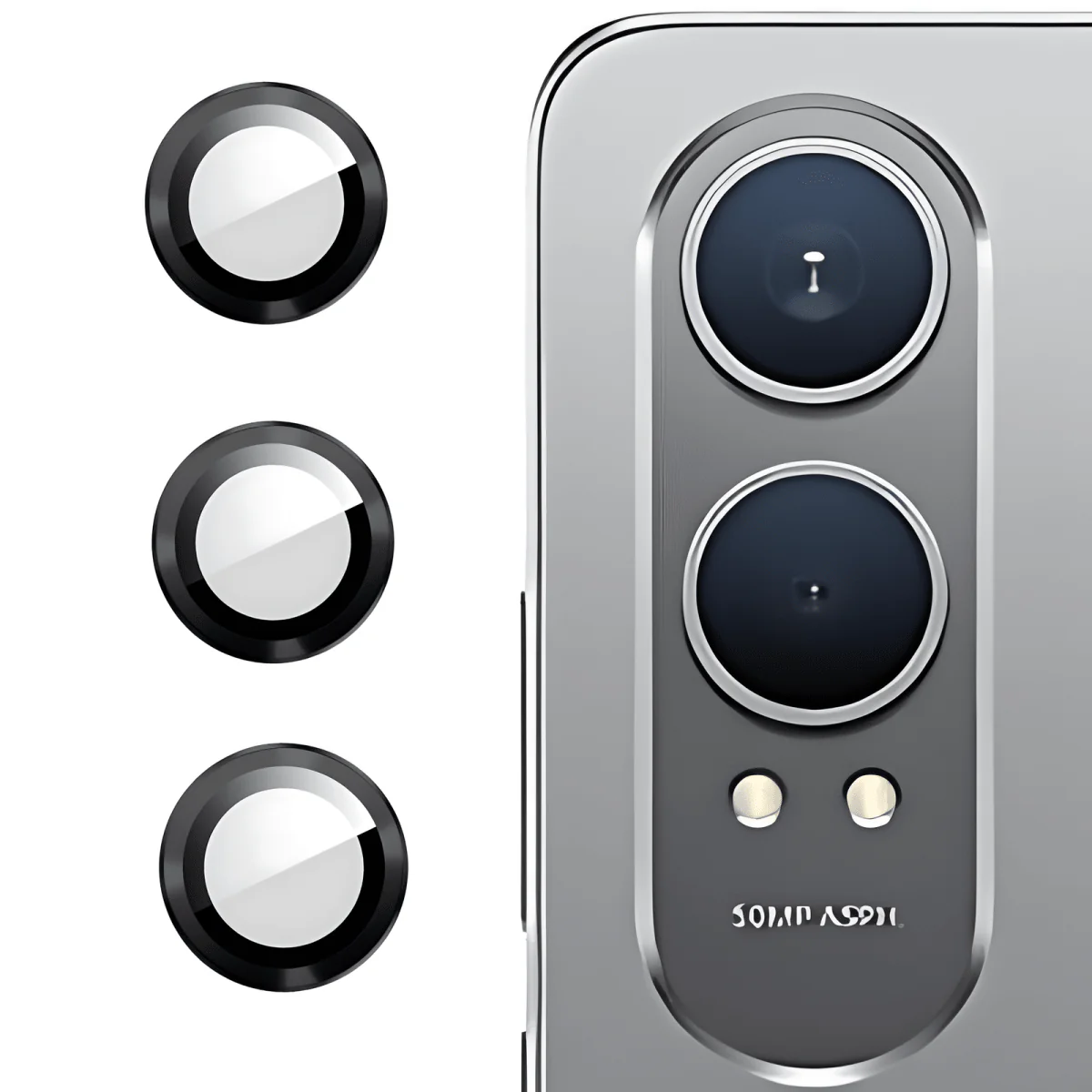 Black Metallic camera ring lens guard for Oneplus Nord Ce 4 Lite