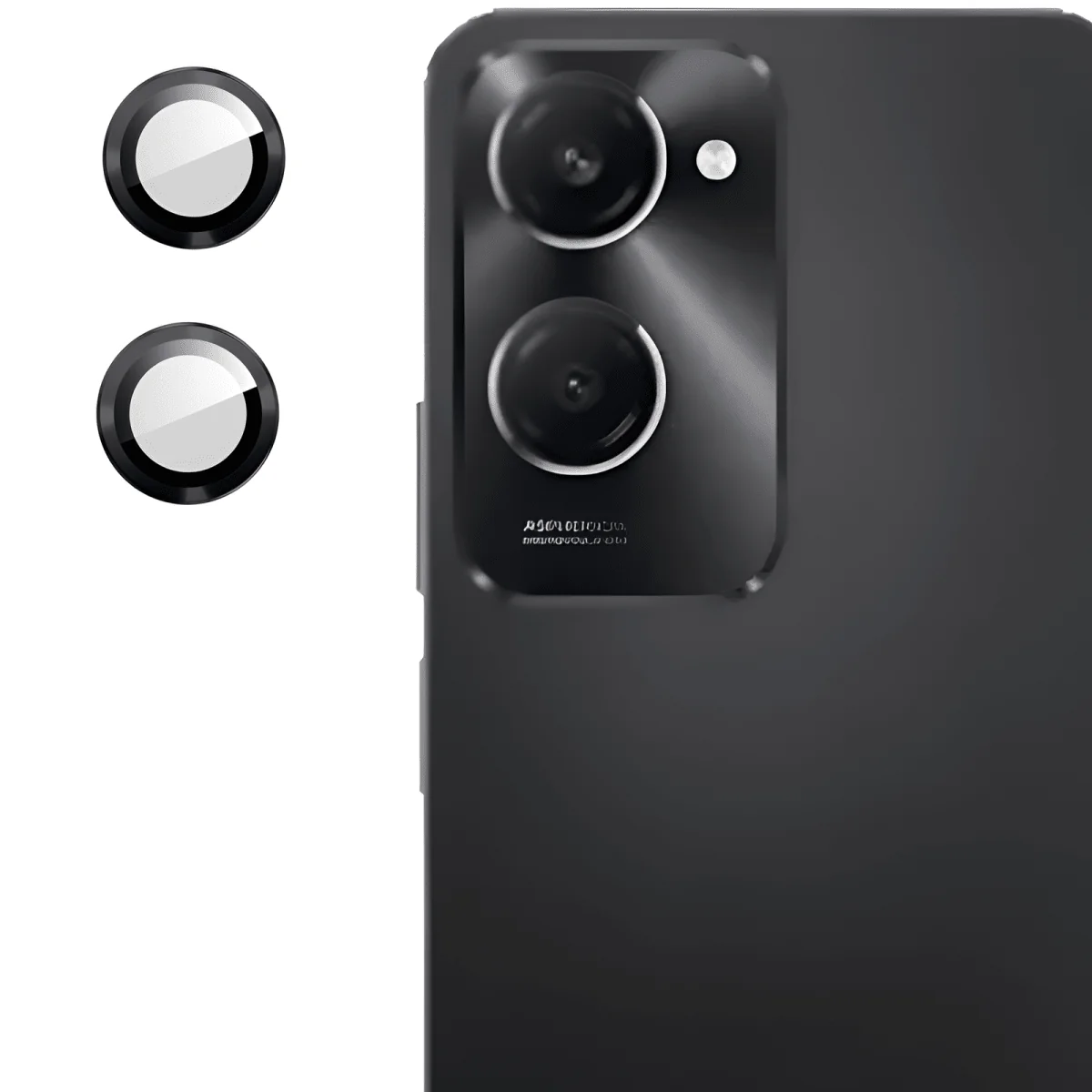 Black Metallic camera ring lens guard for Vivo T3 Lite 5g