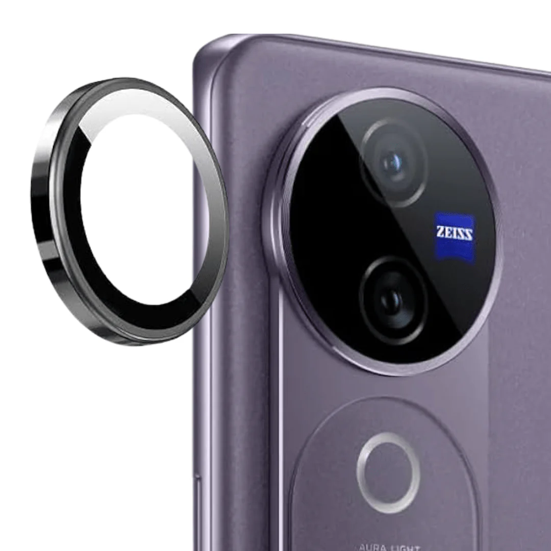 Black Metallic camera ring lens guard for Vivo V50e