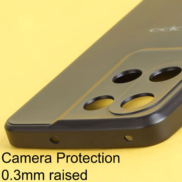 Black Metallic Finish Silicone Case for Oppo Reno 8 Pro - Image 4