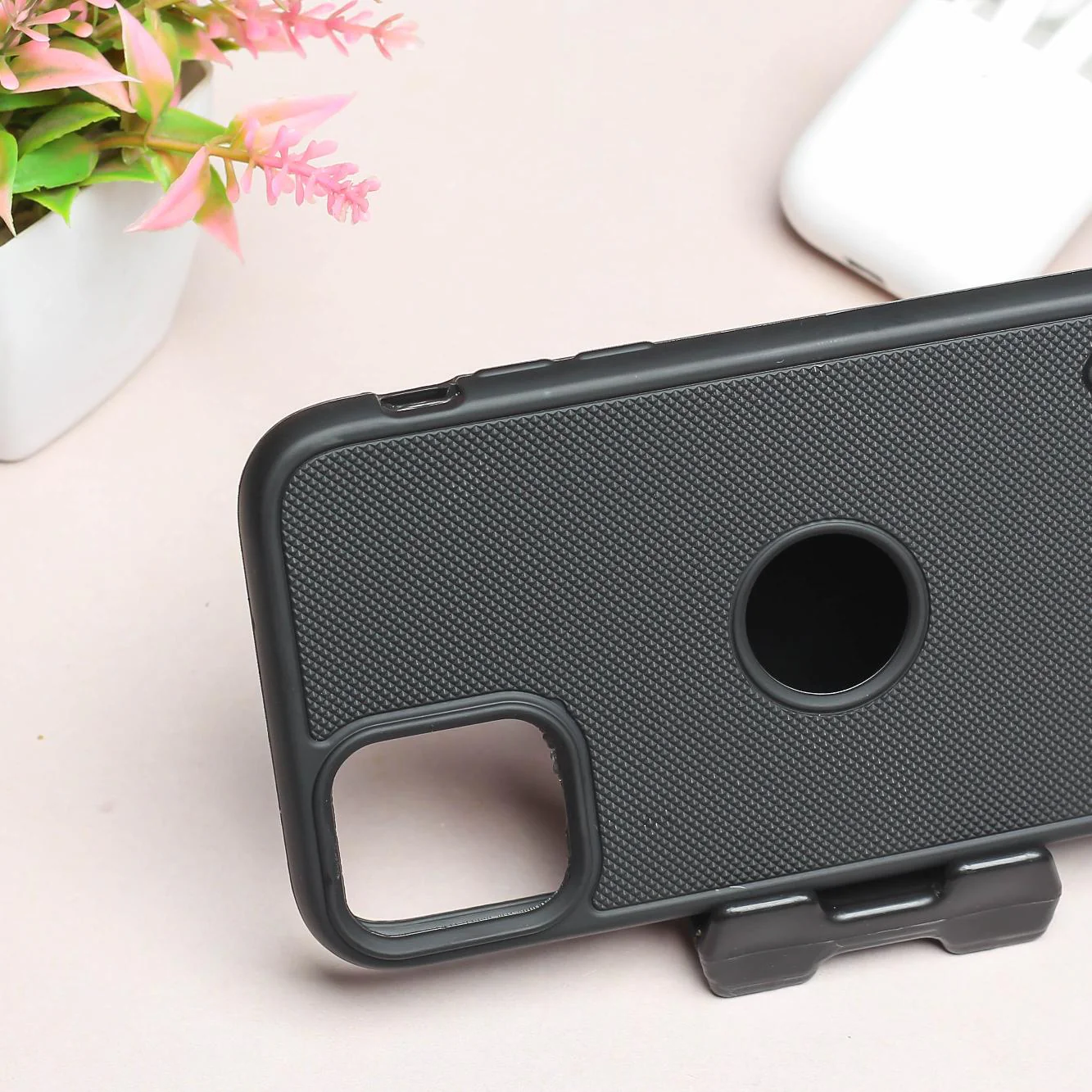 Black Niukin Logo Cut Silicone Case for Apple iphone 11 - Image 3