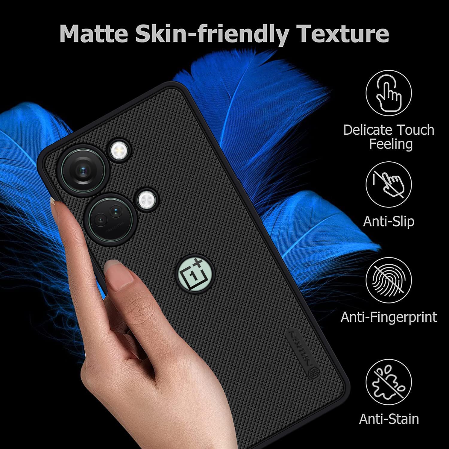 Black Niukin Logo cut Silicone Case for Oneplus Nord 3 5g