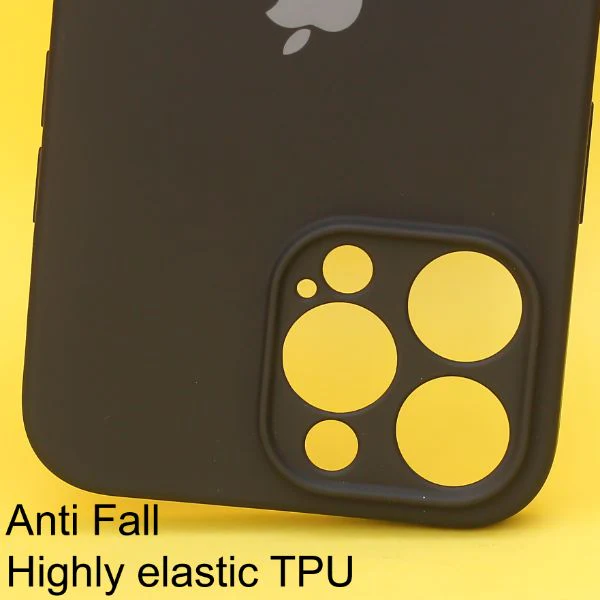 Black Original Camera Safe Silicone case for Apple iphone 11 Pro - Image 2