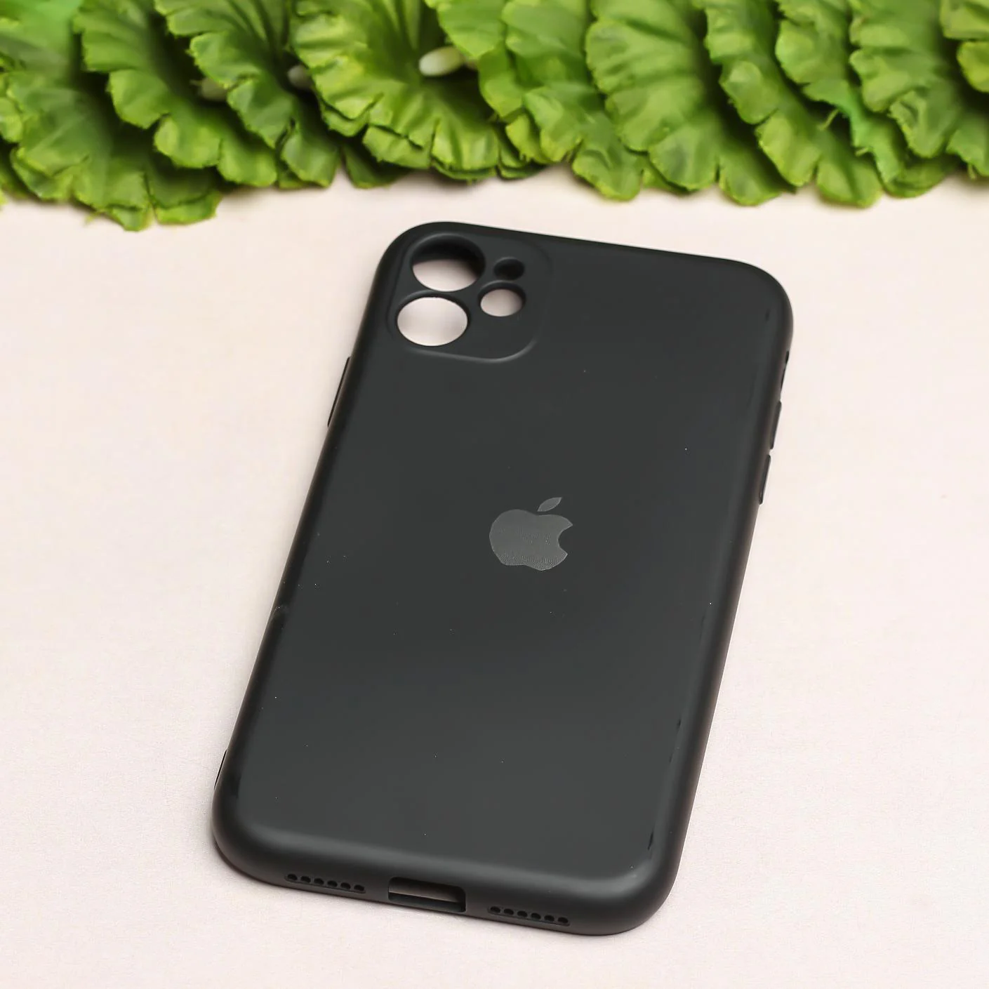 Black Original Camera Safe Silicone case for Apple iphone 12 - Image 2