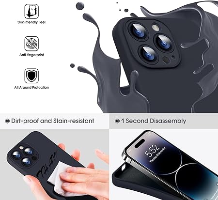 Black Original Camera Safe Silicone case for Apple iphone 12 Pro Max - Image 2