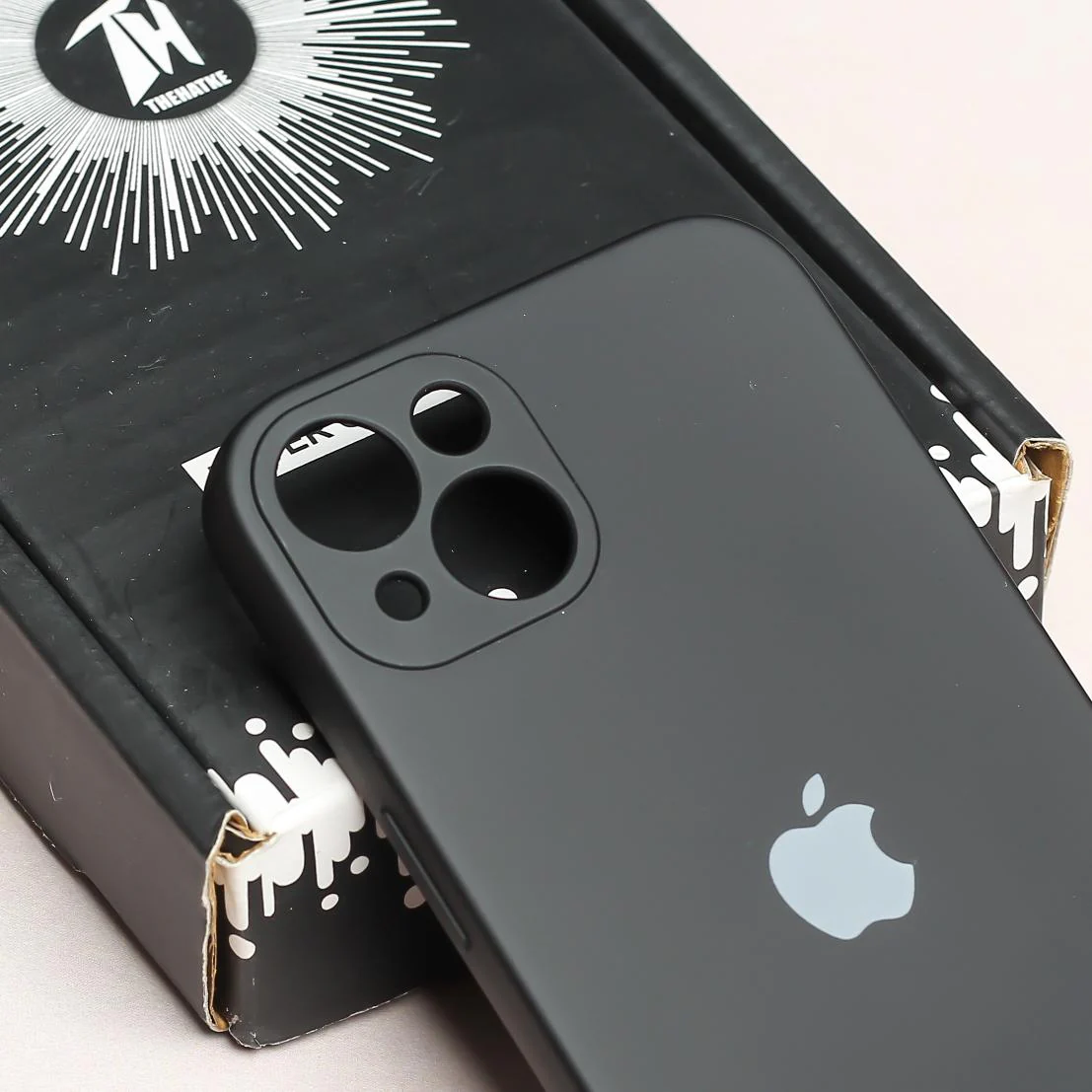 Black Original Camera Safe Silicone case for Apple iphone 14 Plus - Image 4