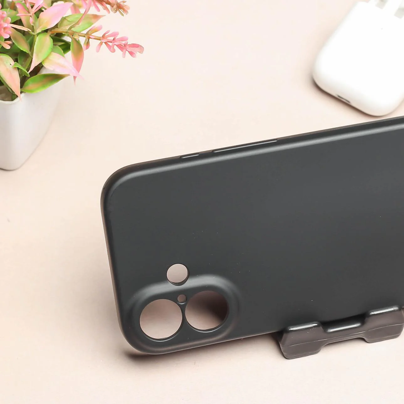 Black Original Camera Safe Silicone case for Apple iphone 16 Plus - Image 3