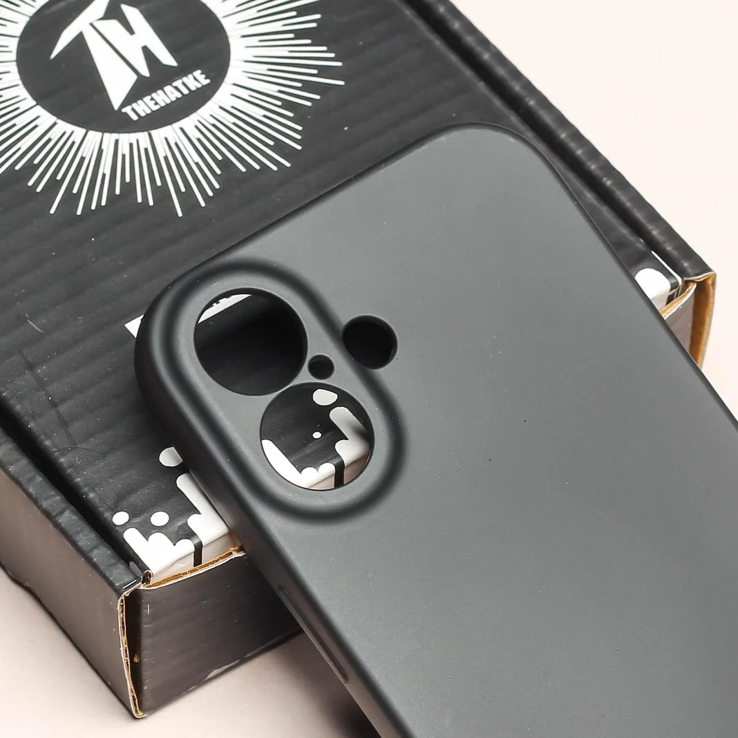 Black Original Camera Safe Silicone case for Apple iphone 16 Plus - Image 4