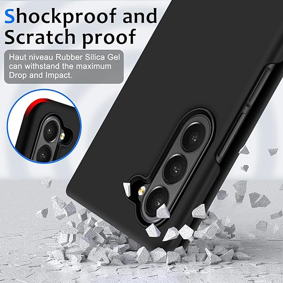 Black Original Silicone case for Samsung Z Fold 5 5G - Image 2