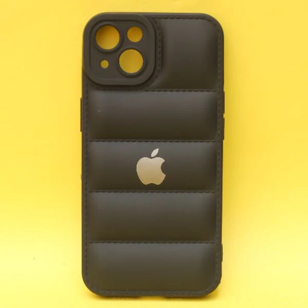 Black Puffon silicone case for Apple iPhone 15 - Image 4
