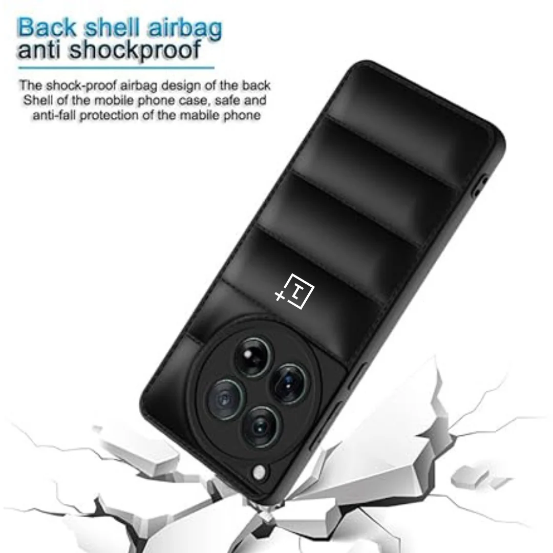 Black Puffon silicone case for Oneplus 12R - Image 3