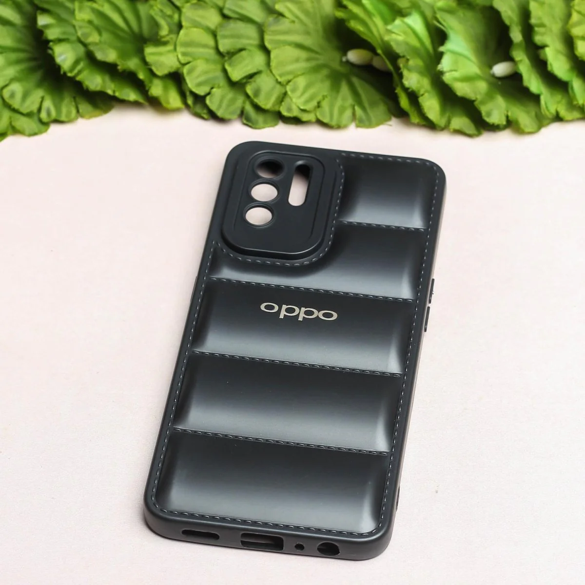 Black Puffon silicone case for Oppo F19 Pro Plus - Image 2