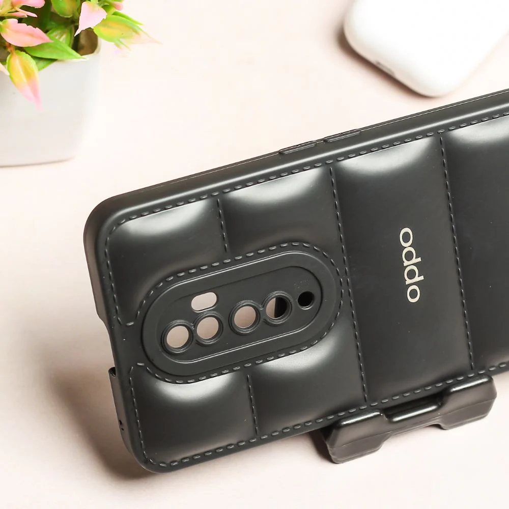 Black Puffon silicone case for Oppo Reno 2F - Image 3