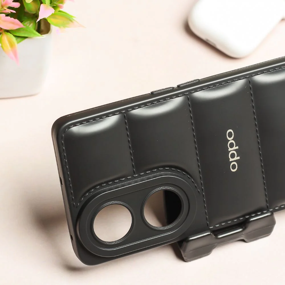 Black Puffon silicone case for Oppo Reno 8t - Image 3