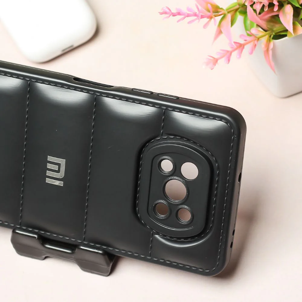 Black Puffon silicone case for Poco X3 Pro - Image 3