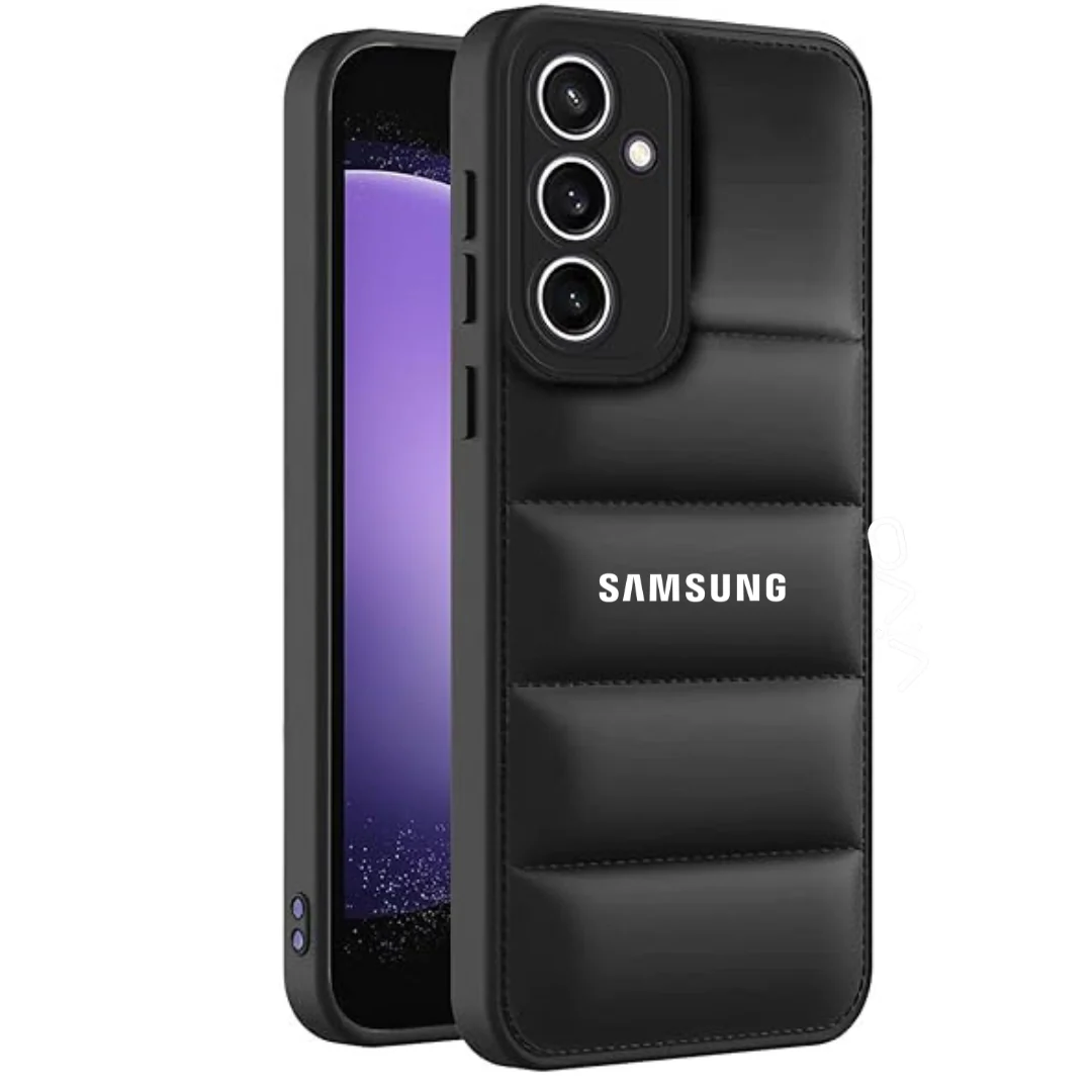 Black Puffon silicone case for Samsung S24 5G - Image 2