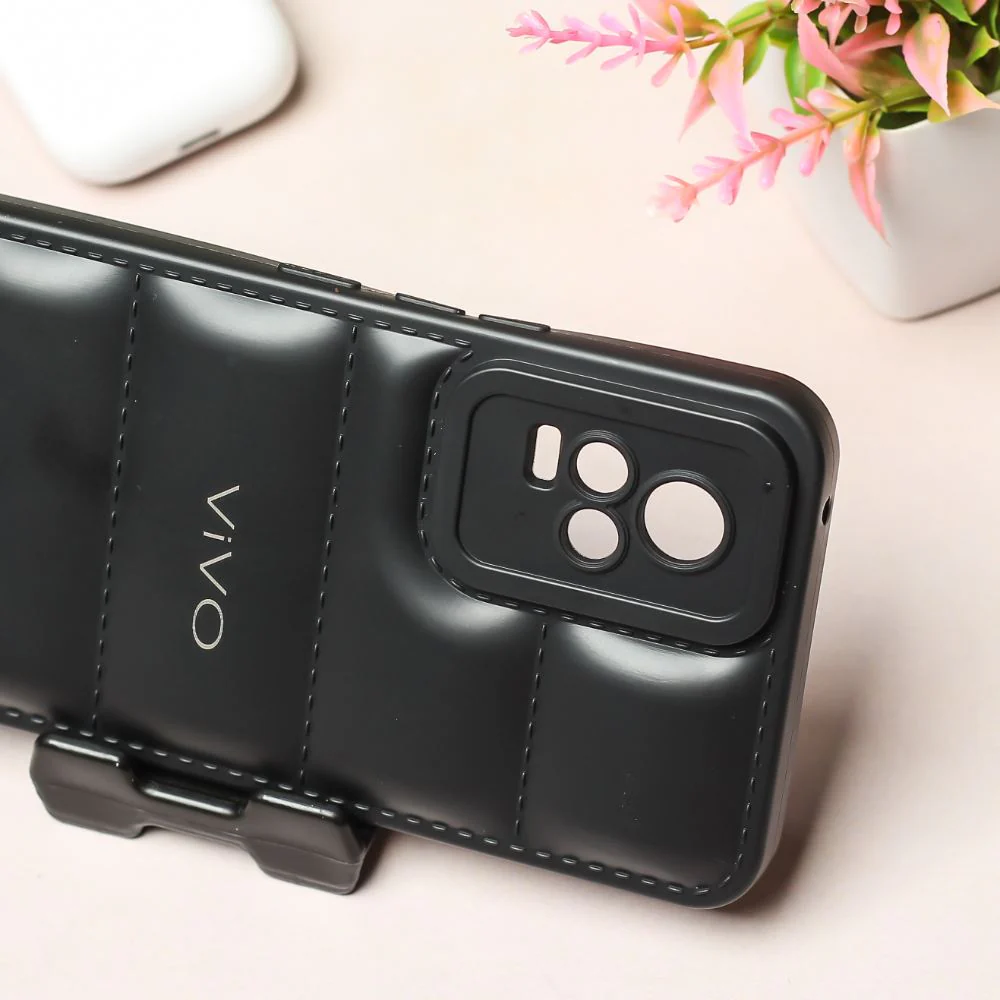 Black Puffon silicone case for Vivo V20 - Image 3