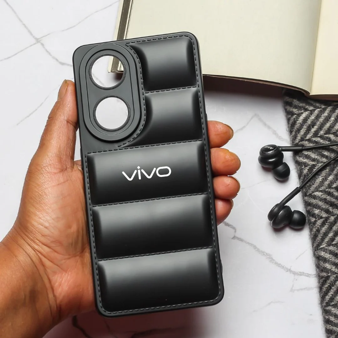 Black Puffon silicone case for Vivo Y100