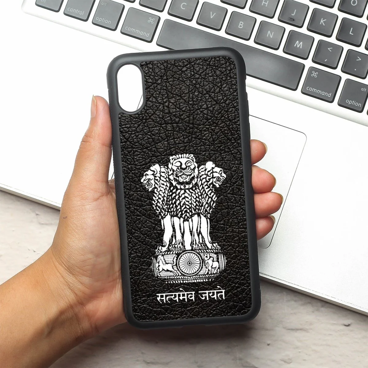 Black Satyamev Jayate MB case for Samsung A15