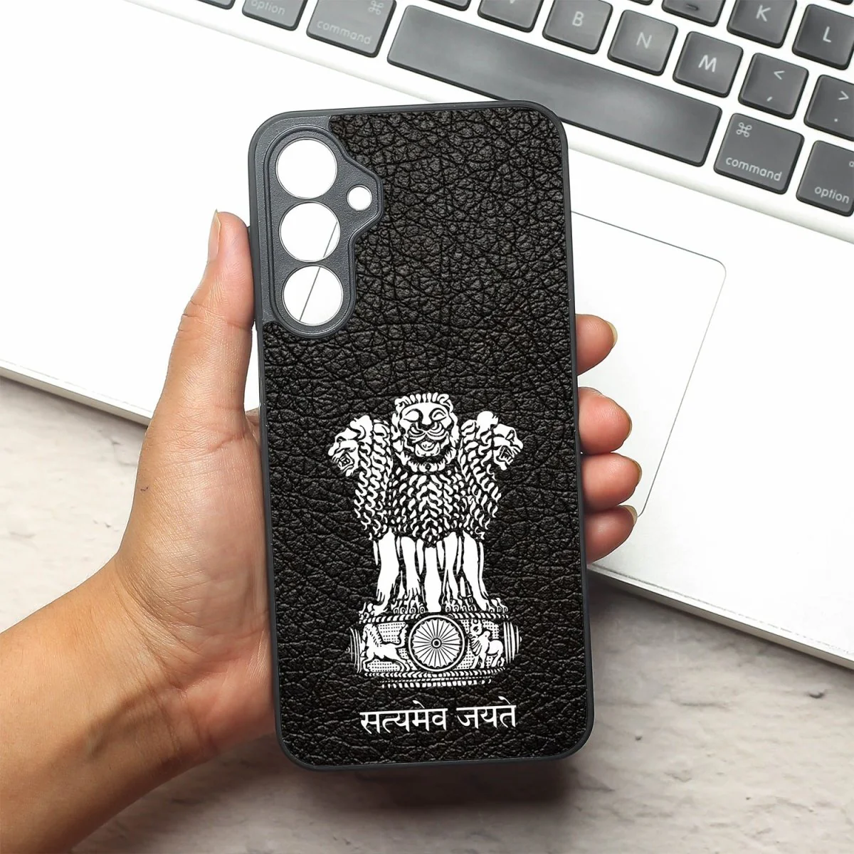 Black Satyamev Jayate MB case for Samsung A16