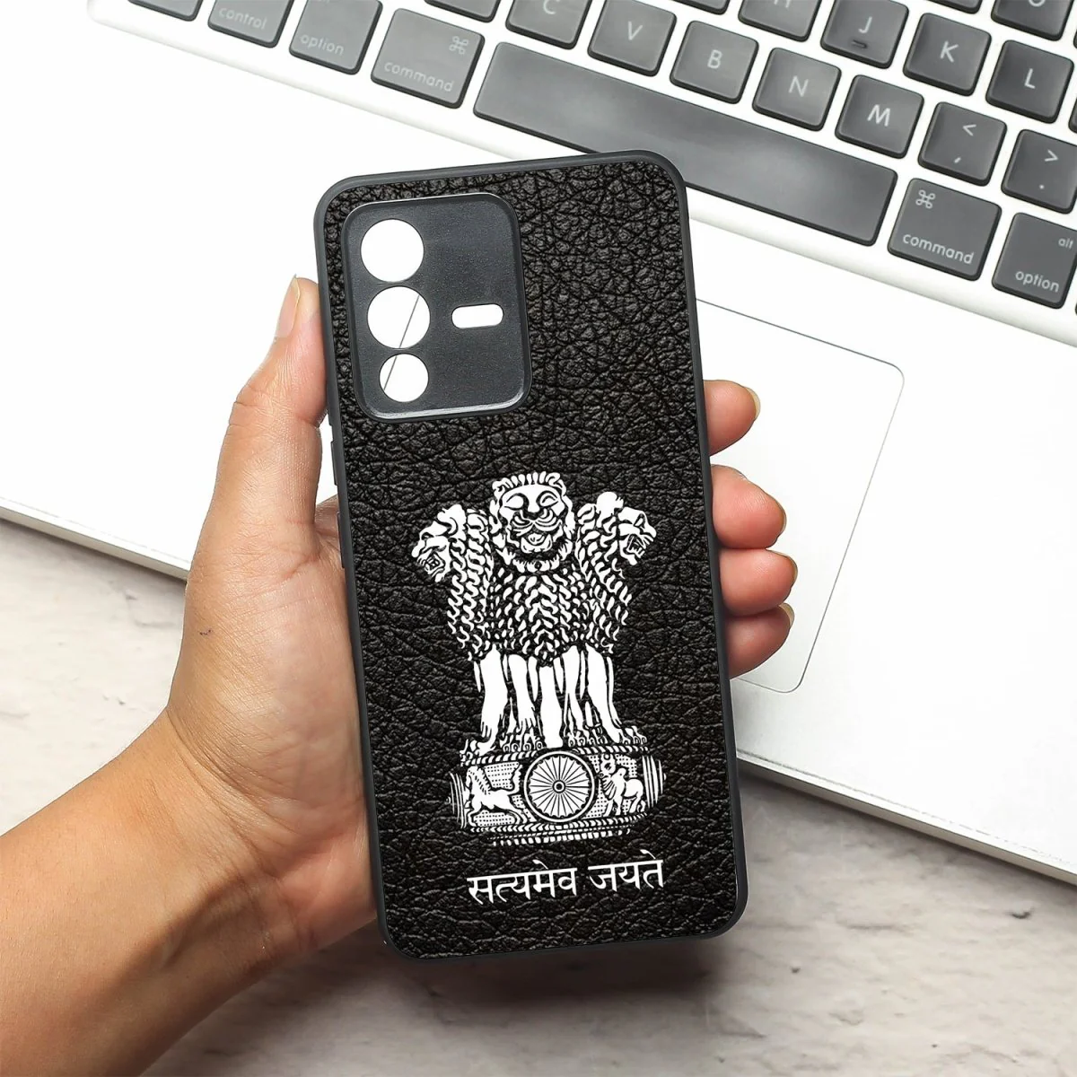 Black Satyamev Jayate MB case for Vivo V23