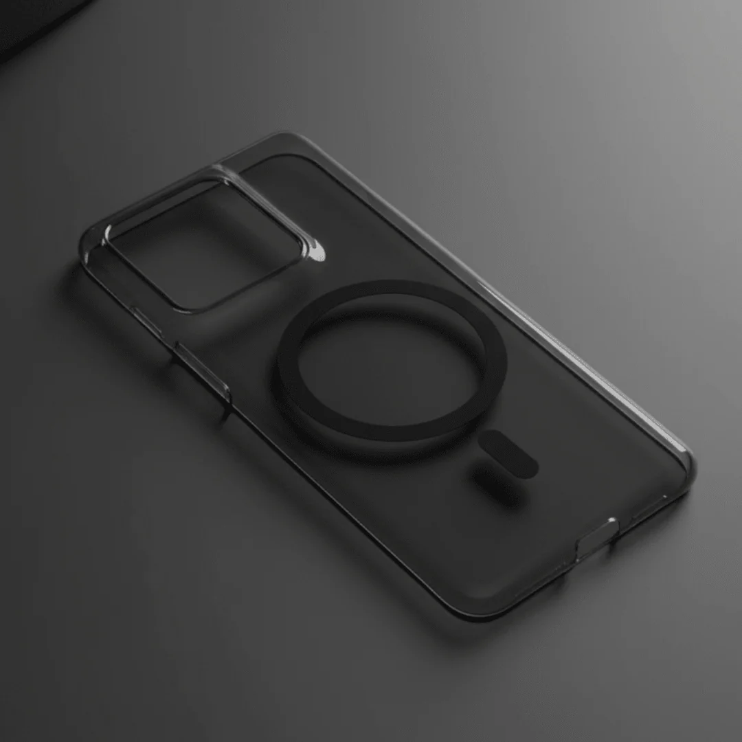 Black Shine Magsafe Transparent Case for Motorola Edge 50 Pro