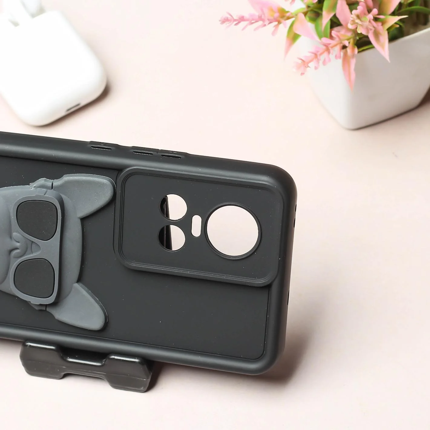 Black SHOUNENN BULLDOG Silicone case for Oppo Reno 10 - Image 3
