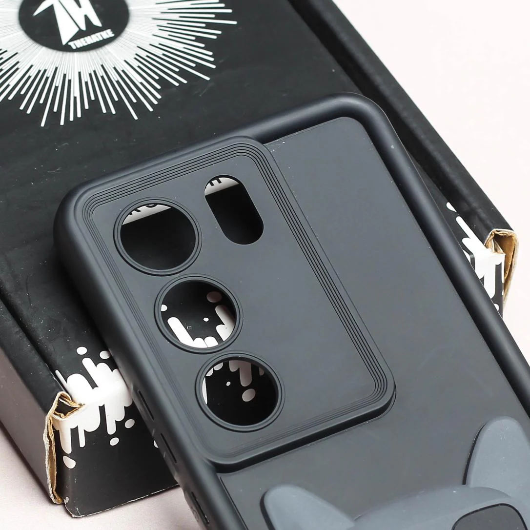 Black SHOUNENN BULLDOG Silicone case for Vivo V29 - Image 4
