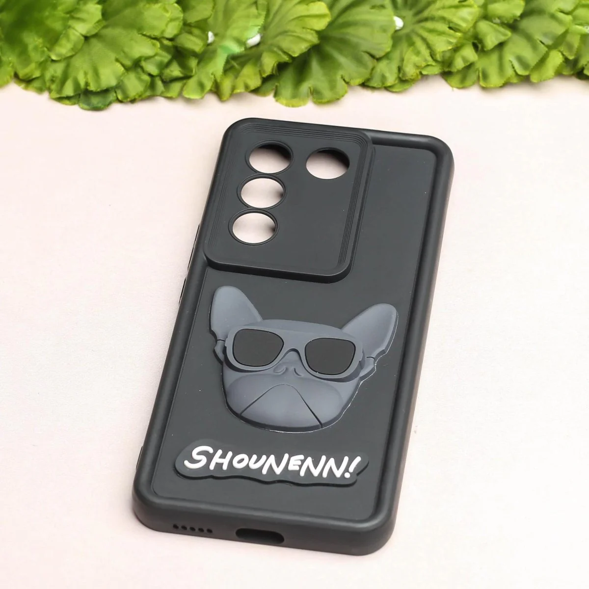 Black SHOUNENN BULLDOG Silicone case for Vivo V27 - Image 2