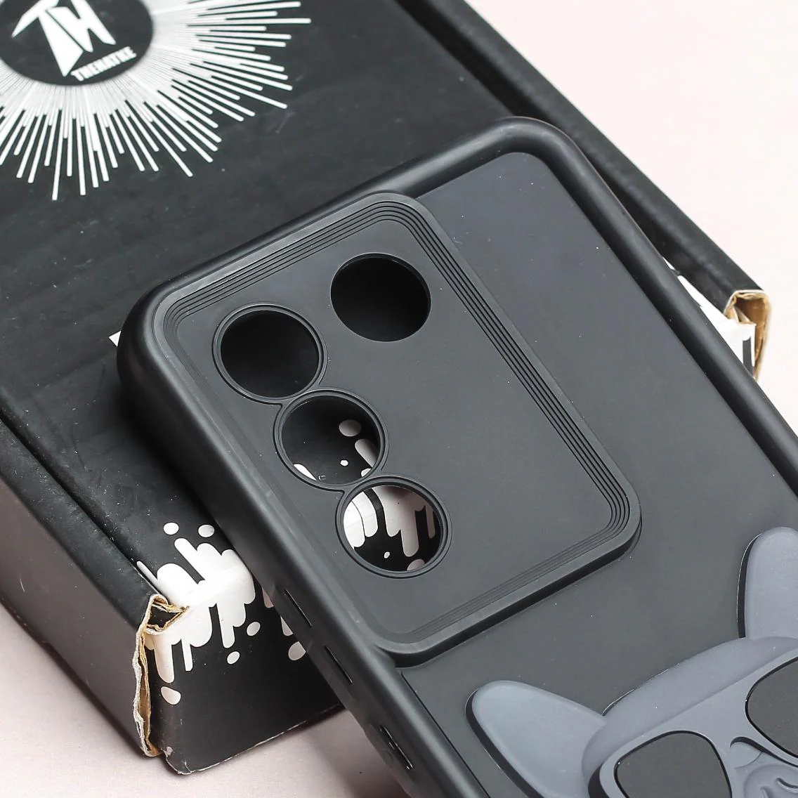 Black SHOUNENN BULLDOG Silicone case for Vivo V27 - Image 4
