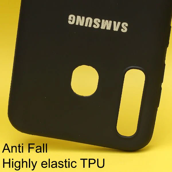 Black Silicone Case for Samsung A30 - Image 2