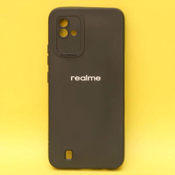 Black Spazy Silicone Case for Realme Narzo 50i