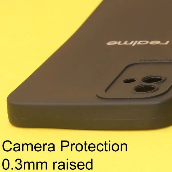 Black Spazy Silicone Case for Realme Narzo 50i - Image 4