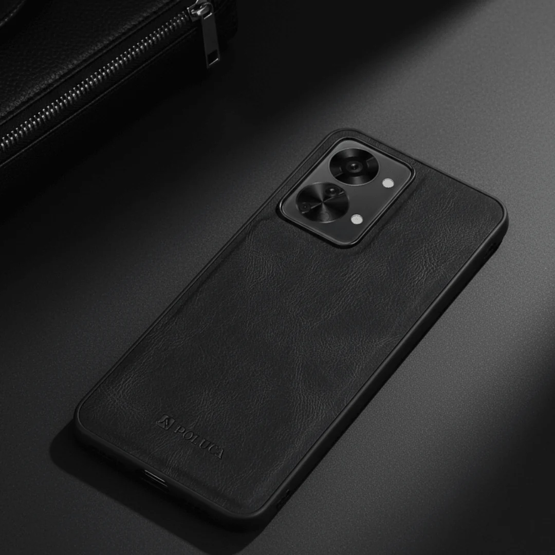 Black Standard Leather Case for Oneplus Nord 2T