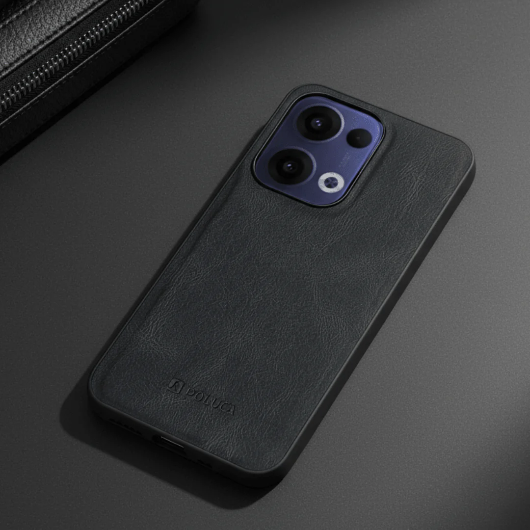 Black Standard Leather Case for Oppo Reno 13