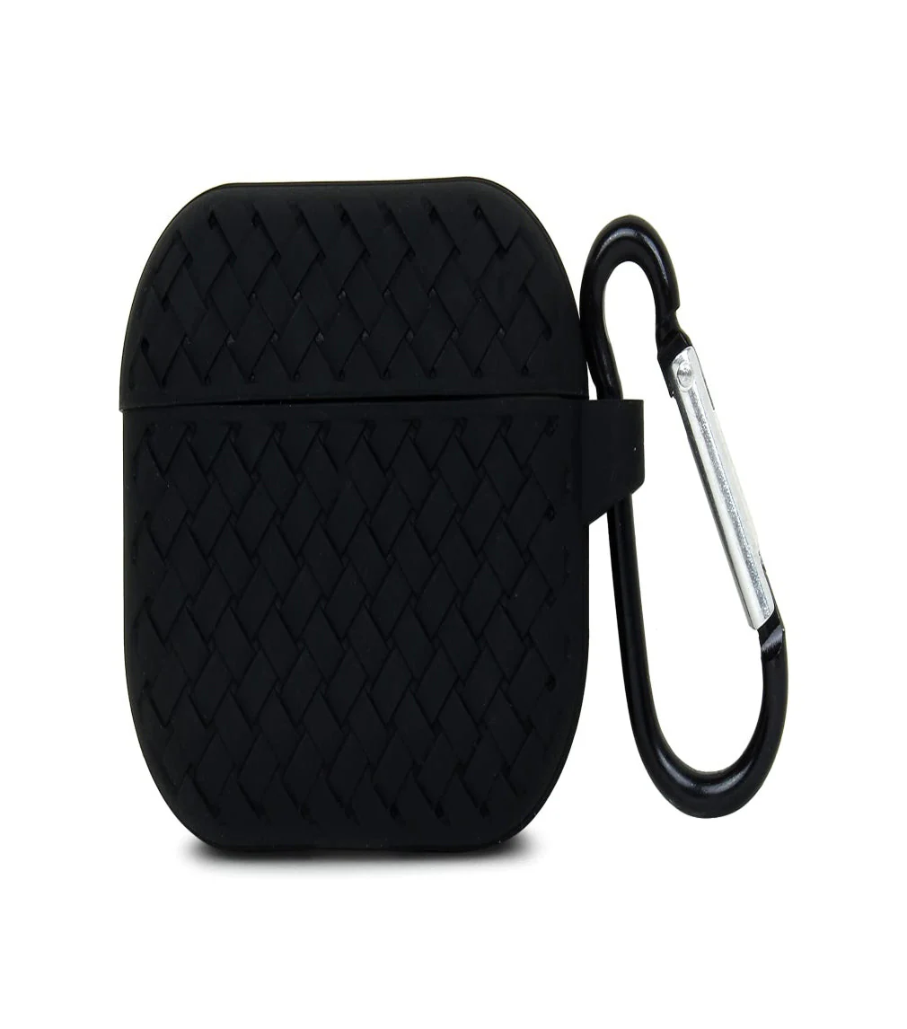 Black Stylish Silicone Case For Apple Airpods 1/2