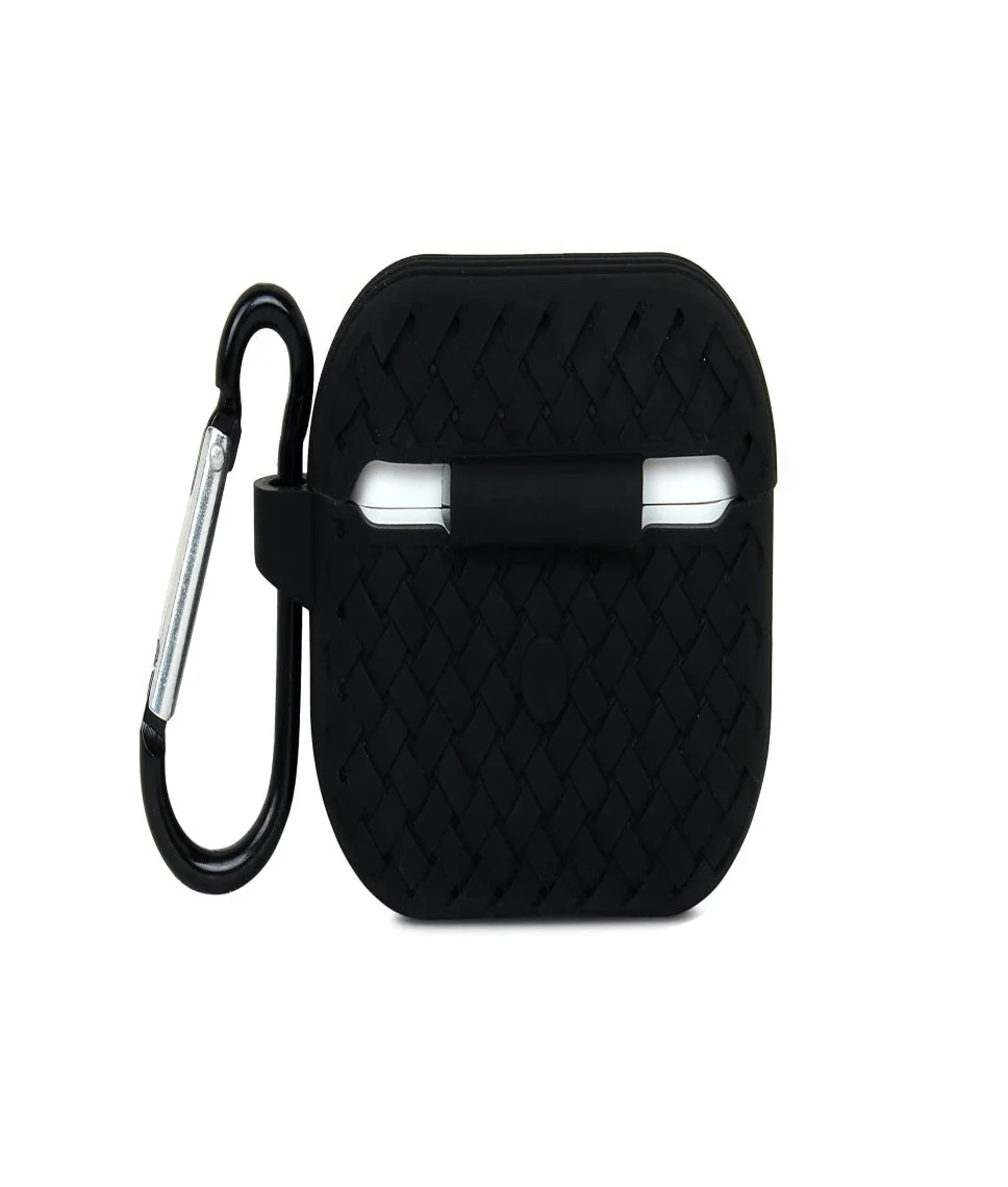 Black Stylish Silicone Case For Apple Airpods 1/2 - Image 2