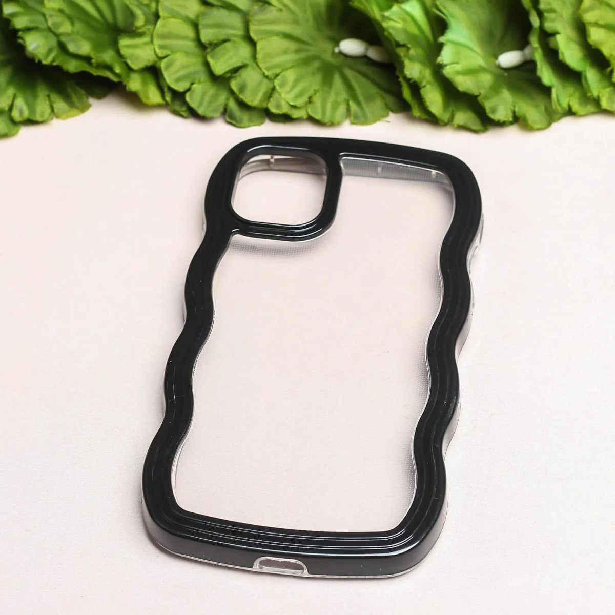 Black Zig Zag Frame  Silicon Case for Apple Iphone 11 - Image 2