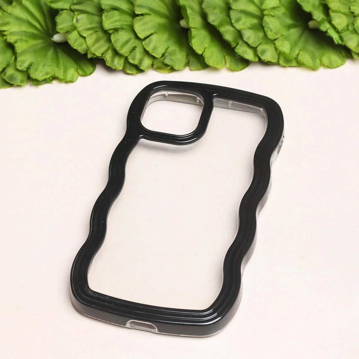 Black Zig Zag Frame Silicon Case for Apple Iphone 14 Pro Max - Image 2
