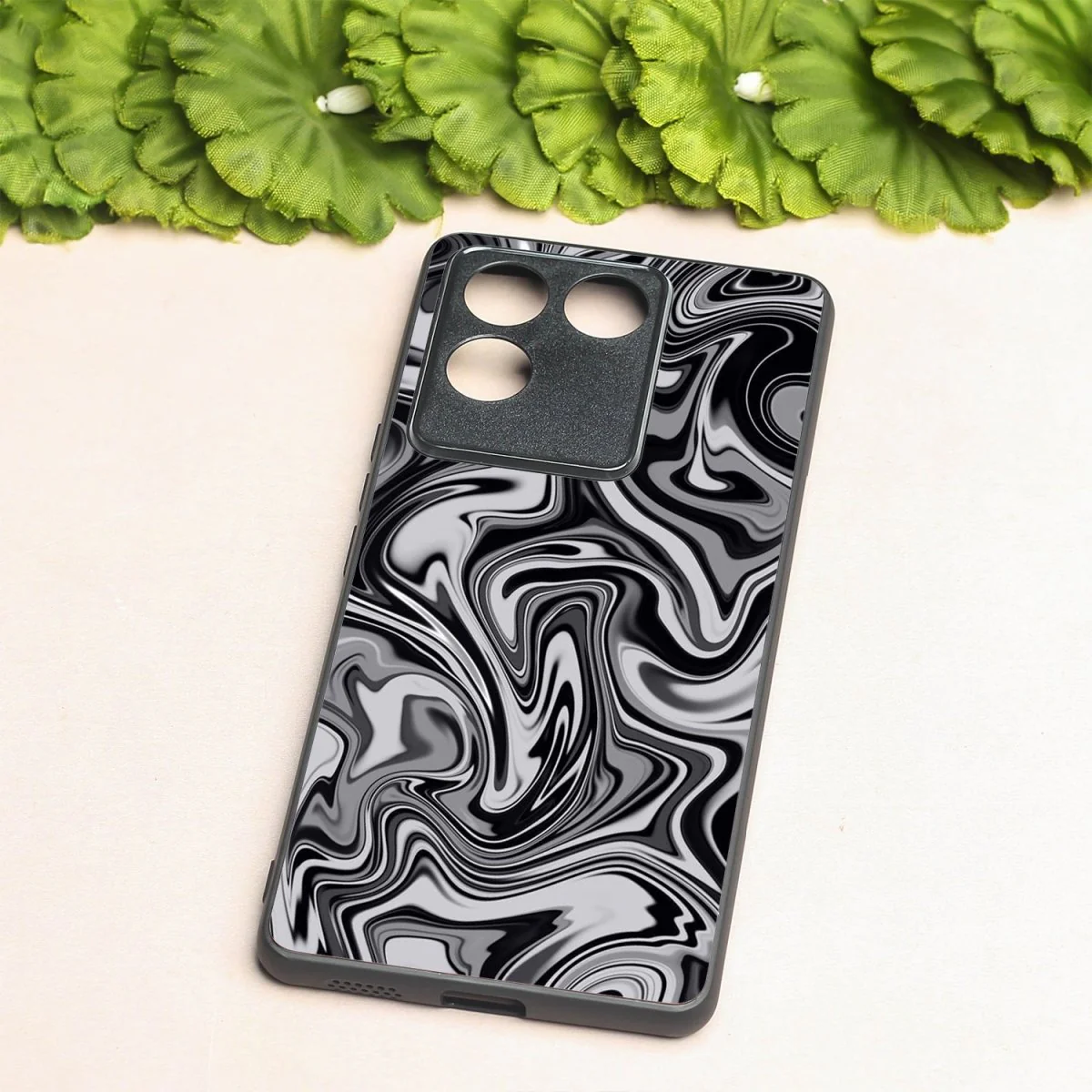 Blackout Marble metal back case for Vivo T2 Pro - Image 2