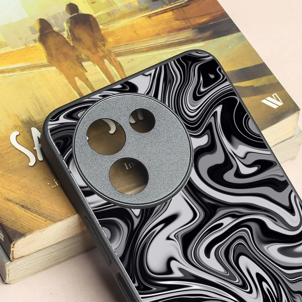 Blackout Marble metal back case for Vivo Y200i - Image 3