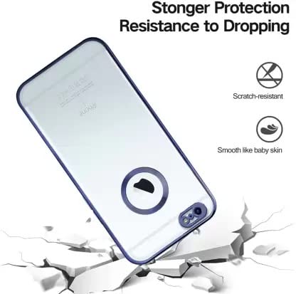 Blue 6D Chrome Logo Cut Transparent Case for Apple iphone 6/6s - Image 7