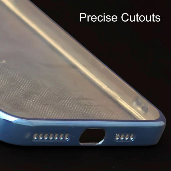 Blue 6D Chrome Logo Cut Transparent Case for Apple iphone XR - Image 5