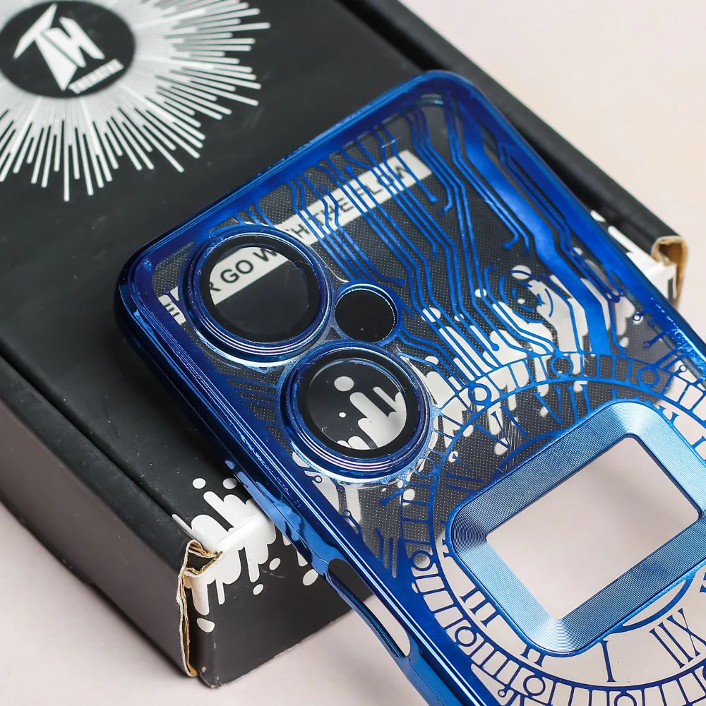 Blue Watch Mashine Logo Cut Transparent Case for Oneplus Nord CE 3 Lite - Image 4